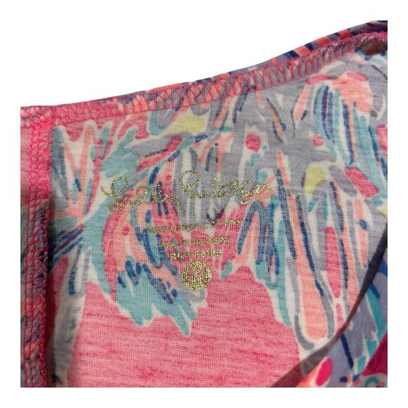 Lilly Pulitzer Pink Palm Print Mini Dress - Picture 9 of 10